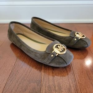 Michael Kors Fulton Moc Suede Olive Flats - 9.5